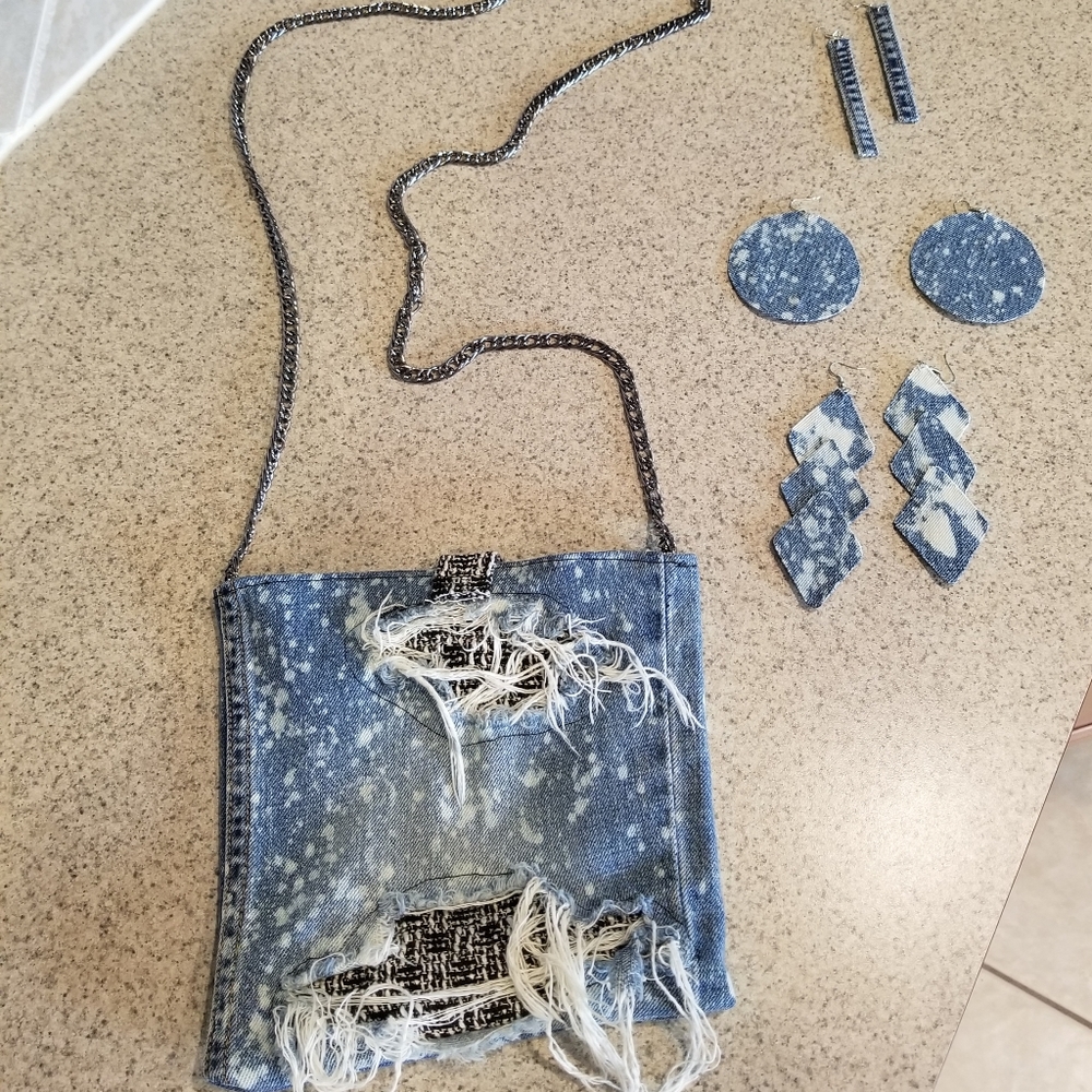 "SOLD" Denim Crossbody Bag